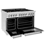 ZLINE 48 in. Dual Fuel Range with Gas Stove and Electric Oven in Stainless Steel (RA48) [Color: DuraSnow Stainless Steel] - (RASN48)