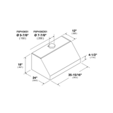 36" PRO WALL-MOUNT HOOD (1 FAN - SLIDER) - (F6PH36S1)