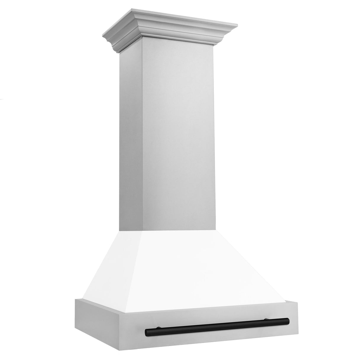 ZLINE 30 in. Autograph Edition Stainless Steel Range Hood with White Matte Shell and Accents (8654STZ-WM30) [Color: Matte Black] - (8654STZWM30MB)