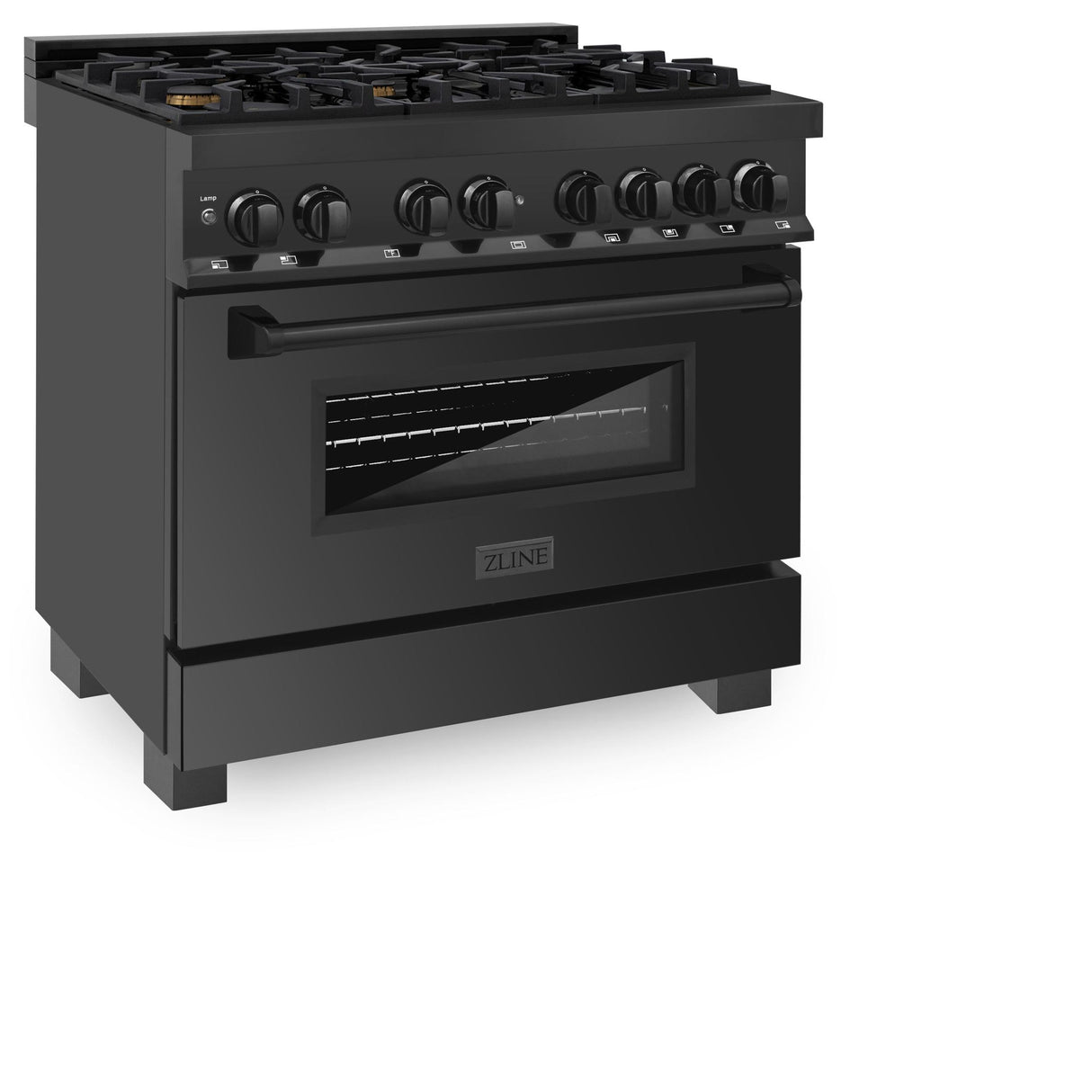 ZLINE 36 in. Black Stainless 4.6 cu.ft. 6 Gas Burner/Electric Oven Range (RAB-BR-36) - (RABBR36)