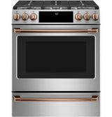 Caf(eback)(TM) 30" Smart Slide-In, Front-Control, Gas Range with Convection Oven - (CGS700P2MS1)