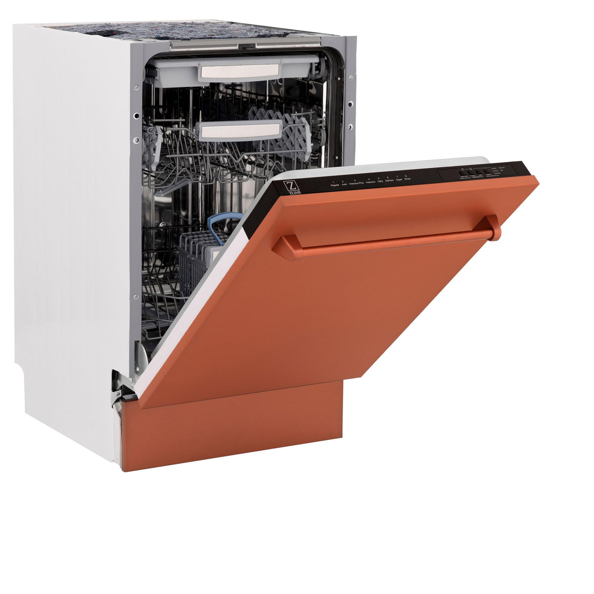 ZLINE 18" Tallac Series 3rd Rack Top Control Dishwasher with Traditional Handle, 51dBa [Color: Copper] - (DWVC18)