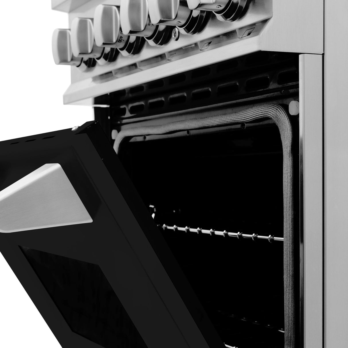 ZLINE 24 in. Professional Dual Fuel Range with Color Door Options (RA24) [Color: Black Matte] - (RABLM24)