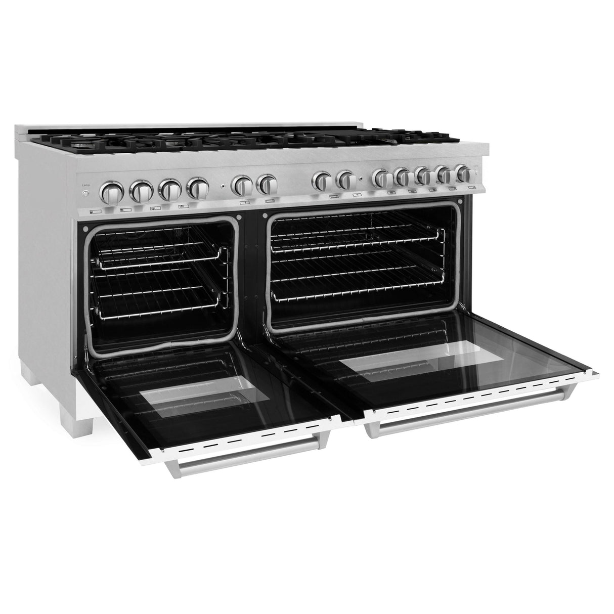 ZLINE 60 in. 7.4 cu. ft. Dual Fuel Range with Gas Stove and Electric Oven in DuraSnow Stainless Steel and Colored Door Options (RAS-60) [Color: DuraSnow Stainless Steel with Blue Matte Door] - (RASBM60)