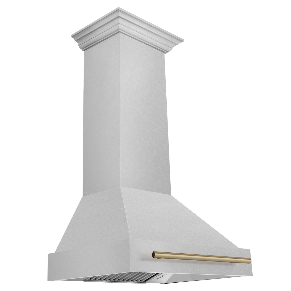 30 in. ZLINE Autograph Edition DuraSnow Stainless Steel Range Hood with DuraSnow Stainless Steel Shell and Handle (8654SNZ-30) [Color: Champagne Bronze] - (8654SNZ30CB)