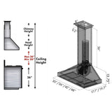 ZLINE Designer Series Wall Mount Range Hood (KB2-BCXXX) - (KB2BCXXX30)