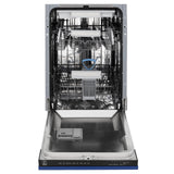 ZLINE 18" Tallac Series 3rd Rack Top Control Dishwasher with Traditional Handle, 51dBa [Color: Blue Matte] - (DWVBM18)