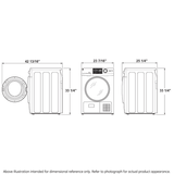 GE(R) ENERGY STAR(R) 24" 4.3 Cu.Ft. Front Load Vented Electric Dryer with Stainless Steel Basket - (GFD14ESSNWW)