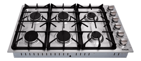 Thor Kitchen 36 Inch Professional Drop-in Gas Cooktop In Stainless Steel - Model Tgc3601 - (TGC3601)