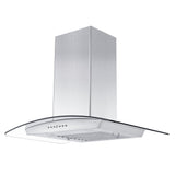 ZLINE Convertible Vent Wall Mount Range Hood in Stainless Steel & Glass with Crown Molding (KZCRN) - (KZCRN30)