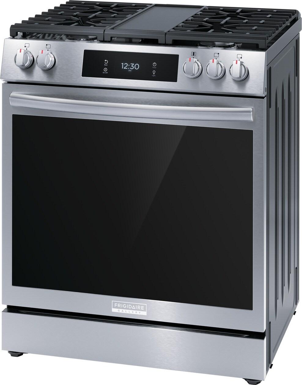 Frigidaire Gallery 30" Front Control Gas Range with Total Convection - (GCFG3060BF)