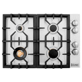 ZLINE 30" Gas Cooktop with 4 Gas Brass Burners (RC-BR-30) - (RCBR30)