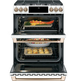 Caf(eback)(TM) 30" Smart Slide-In, Front-Control, Gas Double-Oven Range with Convection - (CGS750P4MW2)