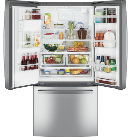 GE(R) ENERGY STAR(R) 23.6 Cu. Ft. French-Door Refrigerator - (GFE24JYKFS)