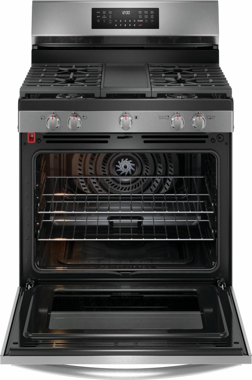 Frigidaire Gallery 30" Rear Control Gas Range with Total Convection - (GCRG3060BD)