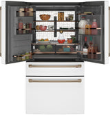 Caf(eback)(TM) ENERGY STAR(R) 22.3 Cu. Ft. Smart Counter-Depth 4-Door French-Door Refrigerator - (CXE22DP4PW2)