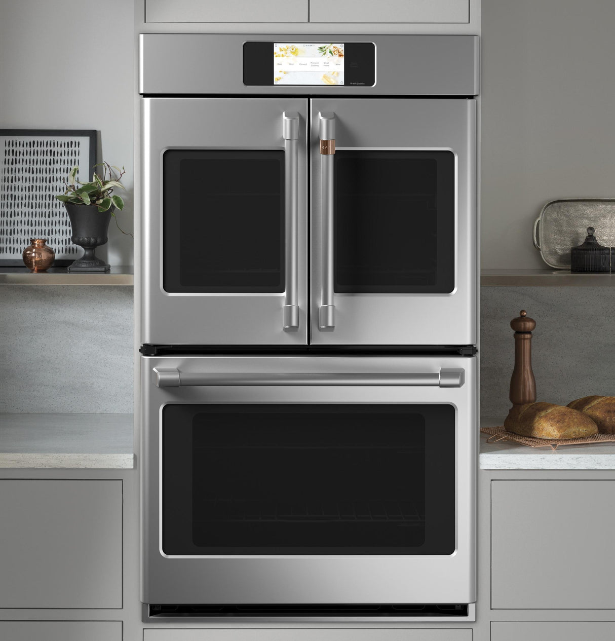 Caf(eback)(TM) Professional Series 30" Smart Built-In Convection French-Door Double Wall Oven - (CTD90FP2NS1)