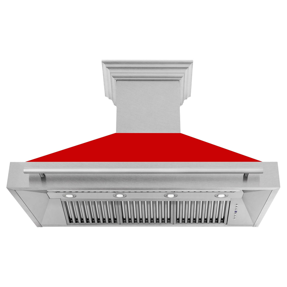 ZLINE 48 in. DuraSnow Stainless Steel Range Hood with Colored Shell Options (8654SNX-48) [Color: Red Matte] - (8654SNXRM48)