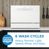 Danby 6 Place Setting Countertop Dishwasher in White - (DDW621WDB)