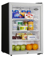 Danby 2.6 cu. ft. Compact Glass Door Fridge in Platinum - (DAG026A2BDB)