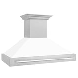 ZLINE 48 in. DuraSnow Stainless Steel Range Hood with Colored Shell Options (8654SNX-48) [Color: White Matte] - (8654SNXWM48)