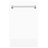 ZLINE 18" Tallac Series 3rd Rack Top Control Dishwasher with Traditional Handle, 51dBa [Color: White Matte] - (DWVWM18)