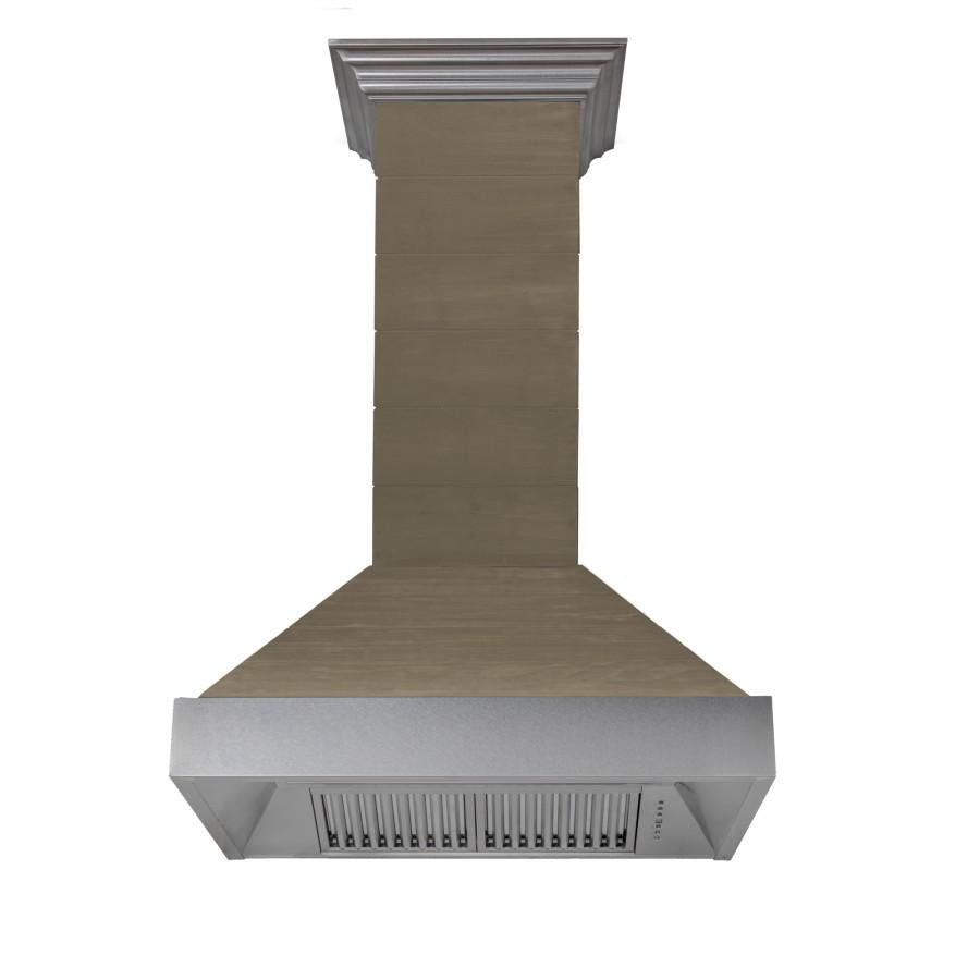 ZLINE Shiplap Wooden Wall Range Hood with Stainless Steel Accent (365YY) - (365YY30)