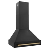 ZLINE 30 in. Autograph Edition Black Stainless Steel Range Hood with Accent Handle (BS655Z-30) [Color: Champagne Bronze] - (BS655Z30CB)