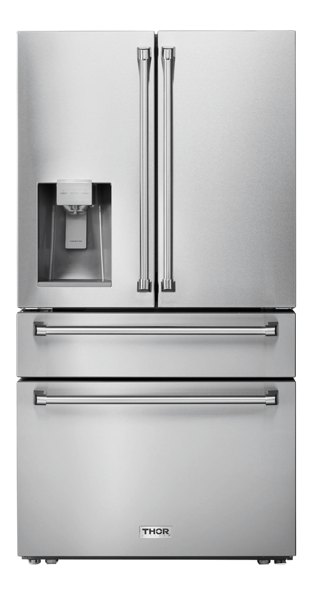 Thor Kitchen 36 Inch Professional French Door Refrigerator With Ice and Water Dispenser - Model Trf3601fd - (TRF3601FD)