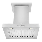 ZLINE Convertible Vent Wall Mount Range Hood in Stainless Steel with Crown Molding (KECRN) - (KECRN24)