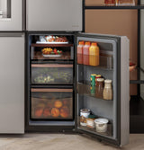 Caf(eback)(TM) ENERGY STAR(R) 27.4 Cu. Ft. Smart Quad-Door Refrigerator in Platinum Glass - (CQE28DM5NS5)