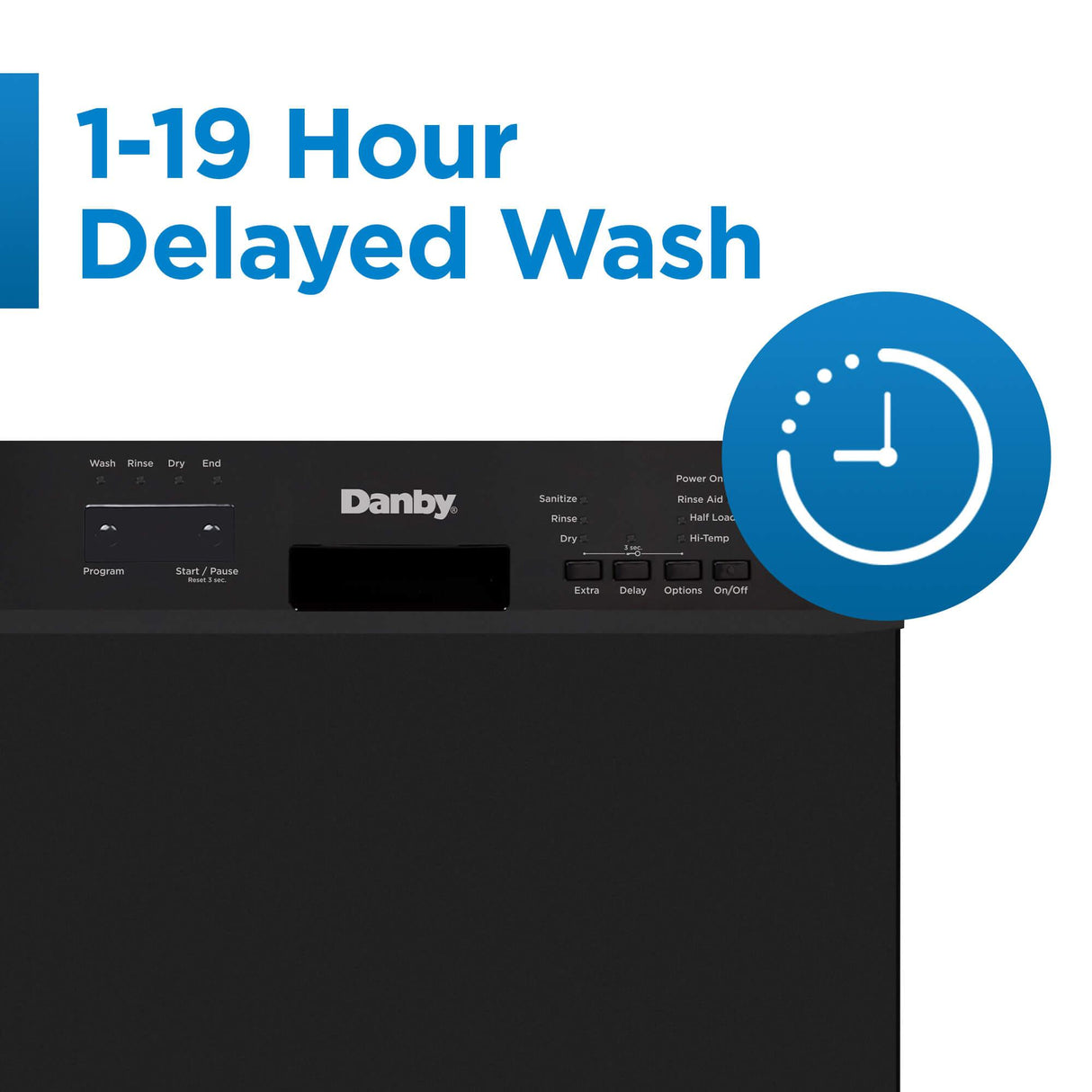 Danby 18" Wide Built-in Dishwasher in Black - (DDW18D1EB)