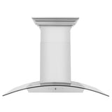 ZLINE Wall Mount Range Hood in Stainless Steel with Built-in ZLINE CrownSound Bluetooth Speakers (KZCRN-BT) - (KZCRNBT30)