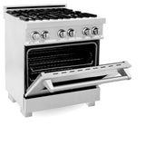 ZLINE 30 in. 4.0 cu. ft. Dual Fuel Range with Gas Stove and Electric Oven in All DuraSnow Stainless Steel with Color Door Options (RAS-SN-30) [Color: DuraSnow Stainless Steel] - (RASSN30)