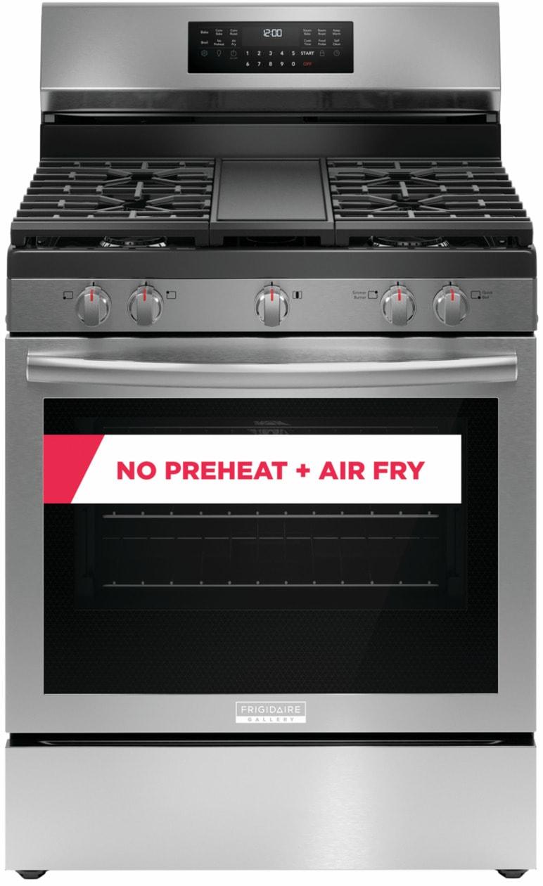 Frigidaire Gallery 30" Rear Control Gas Range with Total Convection - (GCRG3060BF)