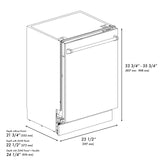 ZLINE 24" Tallac Series 3rd Rack Dishwasher in Custom Panel Ready with Stainless Steel Tub, 51dBa (DWV-24) - (DWV24)