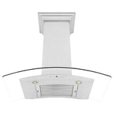 ZLINE Wall Mount Range Hood in DuraSnow Stainless Steel & Glass (8KN4S) - (8KN4S48)