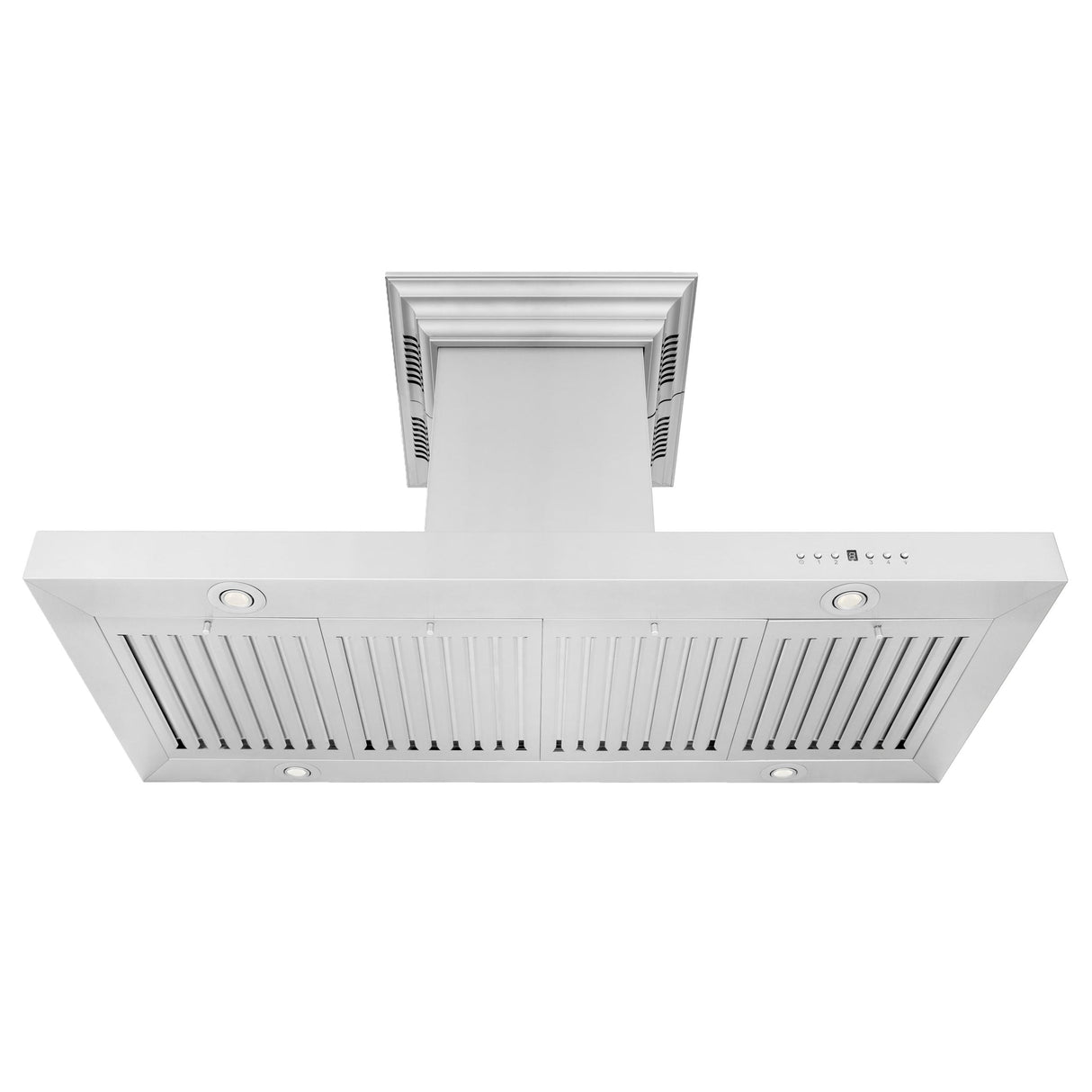 ZLINE Island Mount Range Hood in Stainless Steel with Built-in ZLINE CrownSound Bluetooth Speakers (KE2iCRN-BT) - (KE2ICRNBT42)