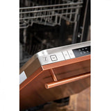 ZLINE 18 in. Compact Top Control Dishwasher with Stainless Steel Tub and Modern Style Handle, 52 dBa (DW-18) [Color: Copper] - (DWC18)