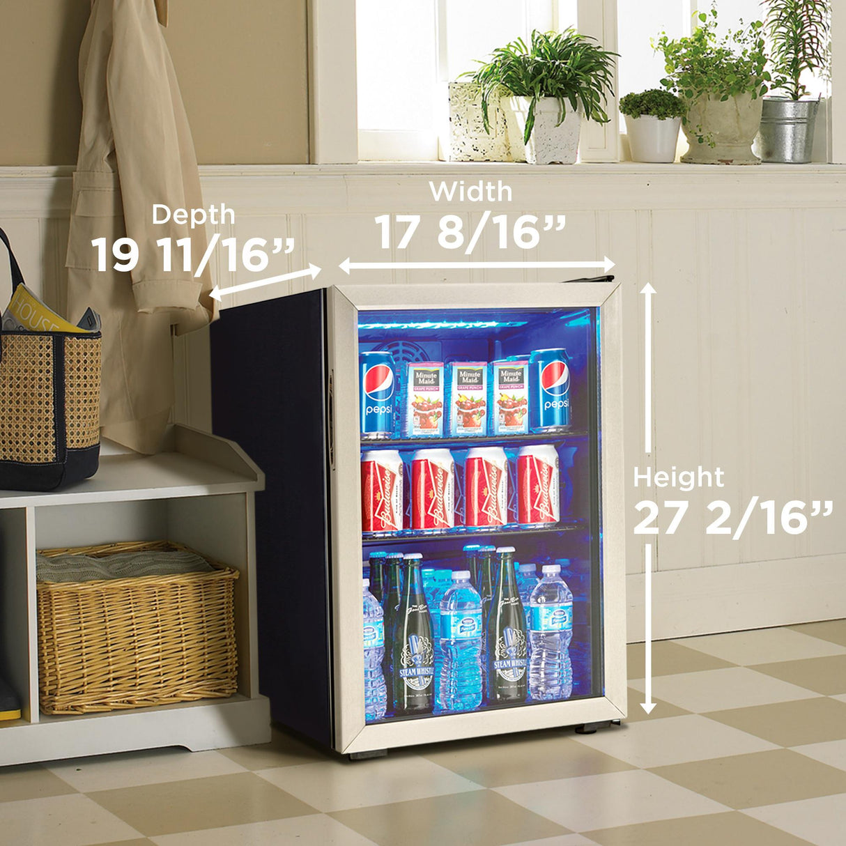 Danby 2.6 cu. ft. Free-Standing Beverage Center in Stainless Steel - (DBC026A1BSSDB)