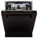 ZLINE 24" Tallac Series 3rd Rack Dishwasher with Traditional Handle, 51dBa (DWV-24) [Color: Black Stainless Steel] - (DWVBS24)