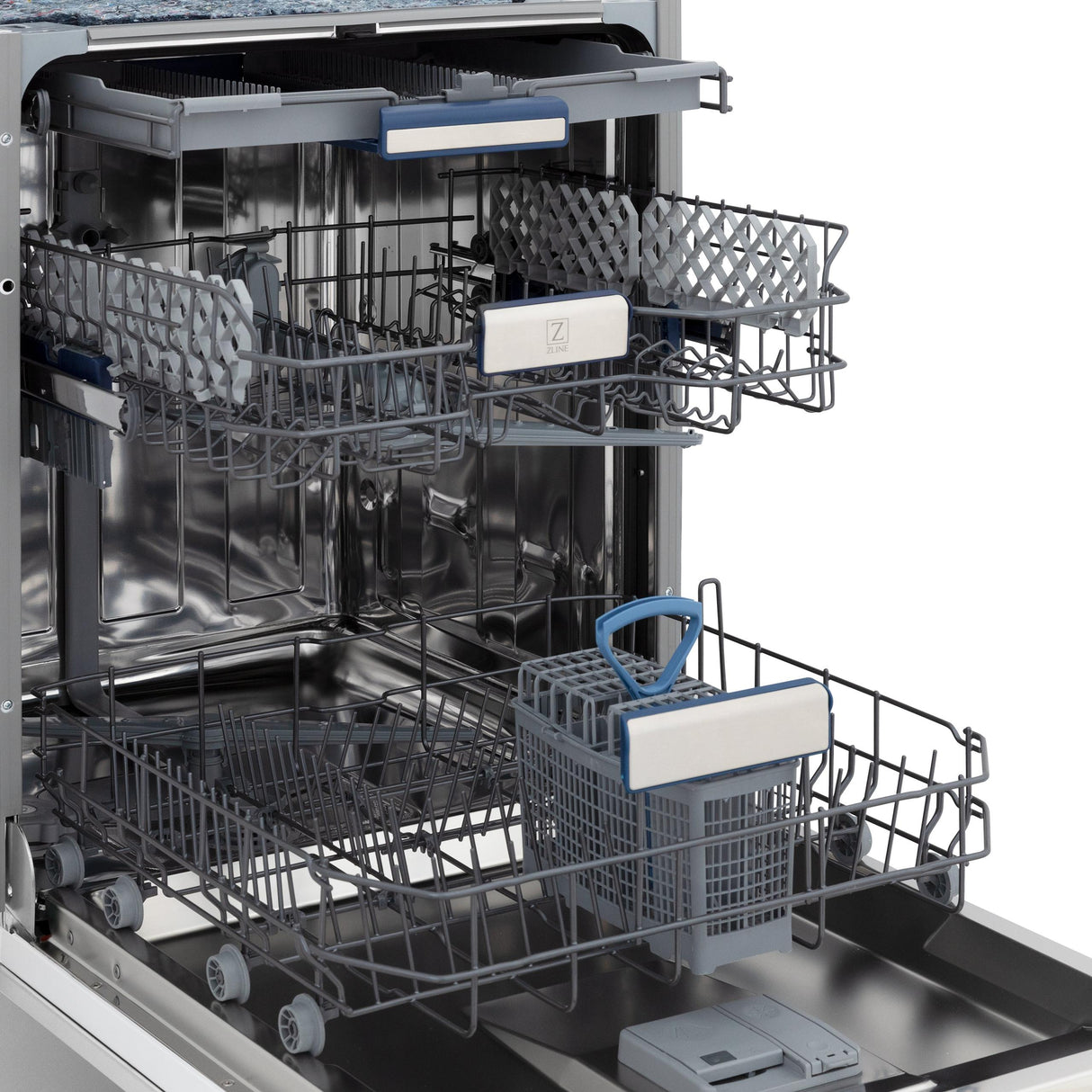 ZLINE 24" Tallac Series 3rd Rack Dishwasher with Traditional Handle, 51dBa (DWV-24) [Color: 304 Stainless] - (DWV30424)