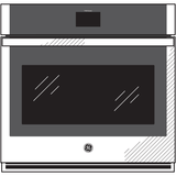 GE(R) 30" Smart Built-In Self-Clean Convection Single Wall Oven with Never Scrub Racks - (JTS5000SNSS)