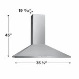 Frigidaire 36" Stainless Canopy Wall-Mount Hood - (FHWC3655LS)