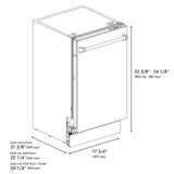 ZLINE 18" Tallac Series 3rd Rack Top Control Dishwasher with Traditional Handle, 51dBa [Color: White Matte] - (DWVWM18)