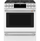 Caf(eback)(TM) 30" Smart Slide-In, Front-Control, Gas Range with Convection Oven - (CGS700P4MW2)