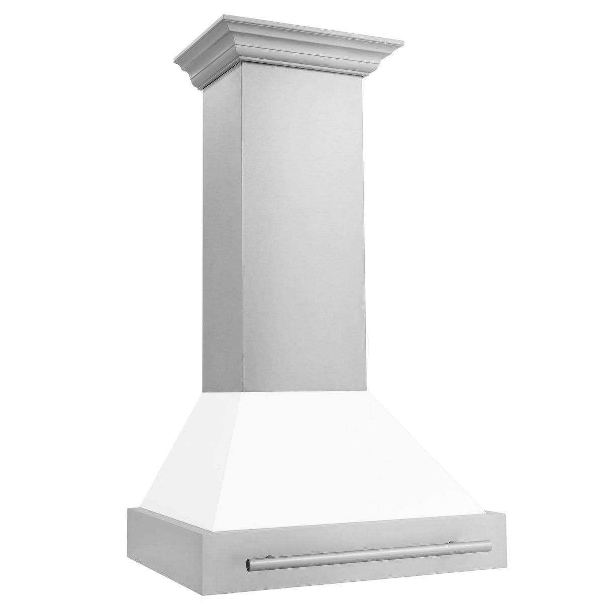 ZLINE 30 in. Stainless Steel Range Hood with Colored Shell Options and Stainless Steel Handle (8654STX-30) [Color: White Matte] - (8654STXWM30)