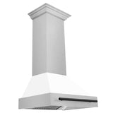 30 in. ZLINE Autograph Edition DuraSnow Stainless Steel Range Hood with White Matte Shell and Accented Handle (8654SNZ-WM30) [Color: Matte Black] - (8654SNZWM30MB)