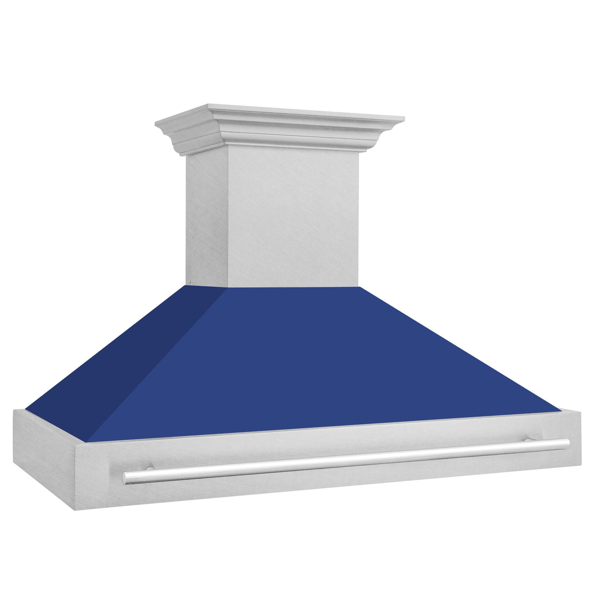 ZLINE 48 in. DuraSnow Stainless Steel Range Hood with Colored Shell Options (8654SNX-48) [Color: Blue Matte] - (8654SNXBM48)