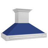 ZLINE 48 in. DuraSnow Stainless Steel Range Hood with Colored Shell Options (8654SNX-48) [Color: Blue Matte] - (8654SNXBM48)